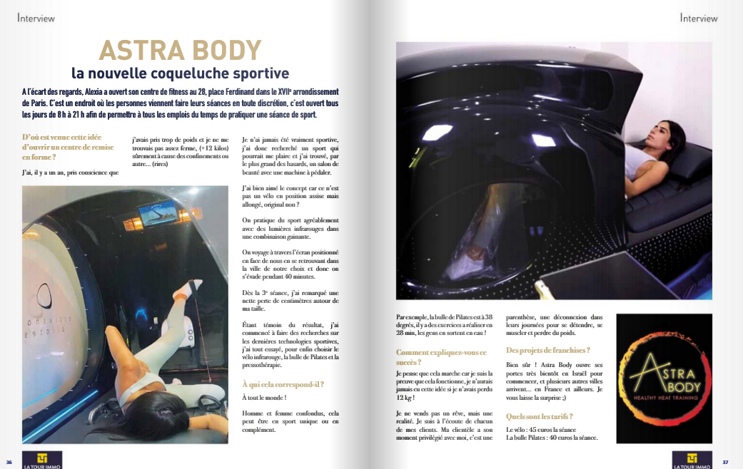 Astra Body, la nouvelle coqueluche sportive