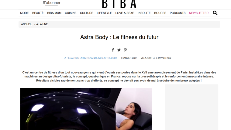 Astra Body : Le fitness du futur